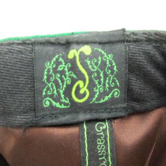 Vintage Grassroots California Bear and Red Leaf Hat Size 7 1/8 Green - Picture 9 of 10